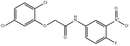 2-(2,5-dichlorophenoxy)-N-{4-fluoro-3-nitrophenyl}acetamide Struktur