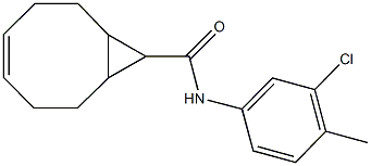 N-(3-chloro-4-methylphenyl)bicyclo[6.1.0]non-4-ene-9-carboxamide Struktur