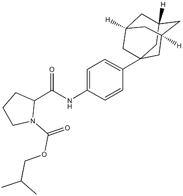 isobutyl 2-{[4-(1-adamantyl)anilino]carbonyl}-1-pyrrolidinecarboxylate Struktur