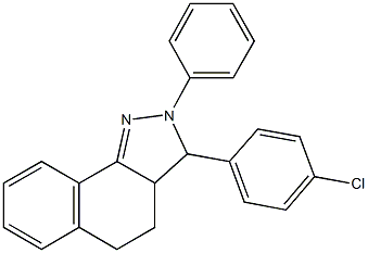 3-(4-chlorophenyl)-2-phenyl-3,3a,4,5-tetrahydro-2H-benzo[g]indazole Struktur