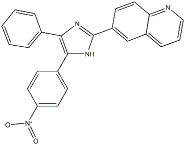 6-(5-{4-nitrophenyl}-4-phenyl-1H-imidazol-2-yl)quinoline Struktur