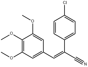 2-(4-chlorophenyl)-3-(3,4,5-trimethoxyphenyl)acrylonitrile Struktur