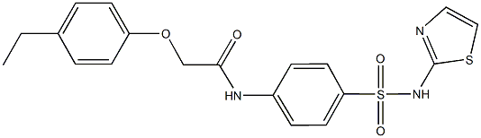 2-(4-ethylphenoxy)-N-{4-[(1,3-thiazol-2-ylamino)sulfonyl]phenyl}acetamide Struktur