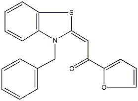 2-(3-benzyl-1,3-benzothiazol-2(3H)-ylidene)-1-(2-furyl)ethanone Struktur