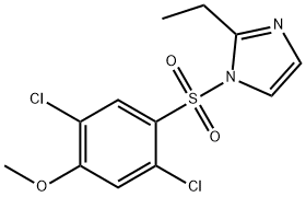 1-[(2,5-dichloro-4-methoxyphenyl)sulfonyl]-2-ethyl-1H-imidazole Struktur