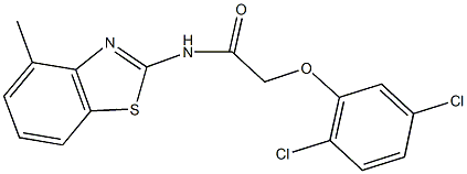 2-(2,5-dichlorophenoxy)-N-(4-methyl-1,3-benzothiazol-2-yl)acetamide Struktur