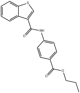 propyl 4-[(1-benzothien-3-ylcarbonyl)amino]benzoate Struktur