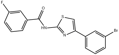 N-[4-(3-bromophenyl)-1,3-thiazol-2-yl]-3-fluorobenzamide Struktur