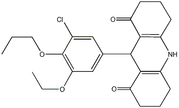 9-(3-chloro-5-ethoxy-4-propoxyphenyl)-3,4,6,7,9,10-hexahydro-1,8(2H,5H)-acridinedione Struktur