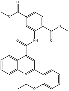 dimethyl 2-({[2-(2-ethoxyphenyl)-4-quinolinyl]carbonyl}amino)terephthalate Struktur