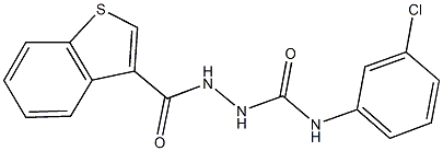 2-(1-benzothien-3-ylcarbonyl)-N-(3-chlorophenyl)hydrazinecarboxamide Struktur