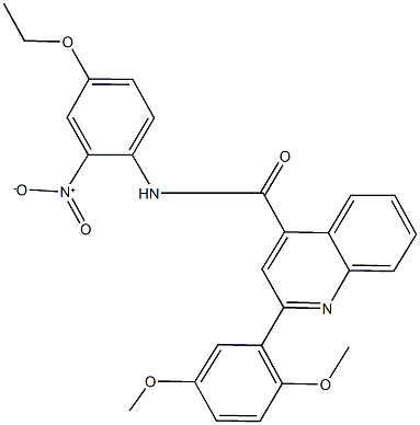 2-(2,5-dimethoxyphenyl)-N-{4-ethoxy-2-nitrophenyl}-4-quinolinecarboxamide Struktur