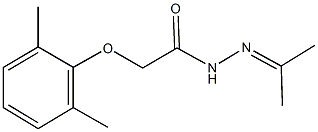 2-(2,6-dimethylphenoxy)-N'-(1-methylethylidene)acetohydrazide Struktur