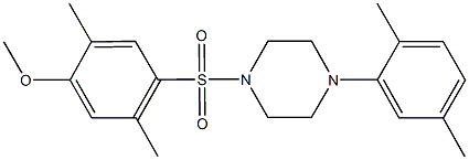 1-(2,5-dimethylphenyl)-4-[(4-methoxy-2,5-dimethylphenyl)sulfonyl]piperazine Struktur