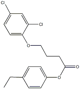 4-ethylphenyl 4-(2,4-dichlorophenoxy)butanoate Struktur