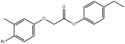 4-ethylphenyl (4-bromo-3-methylphenoxy)acetate Struktur