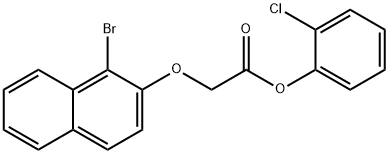 2-chlorophenyl [(1-bromo-2-naphthyl)oxy]acetate Struktur