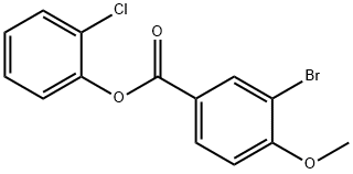 2-chlorophenyl 3-bromo-4-methoxybenzoate Struktur