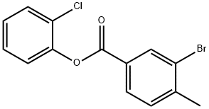 2-chlorophenyl 3-bromo-4-methylbenzoate Struktur