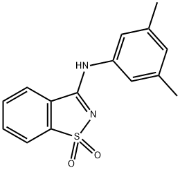 N-(3,5-dimethylphenyl)-N-(1,1-dioxido-1,2-benzisothiazol-3-yl)amine Struktur