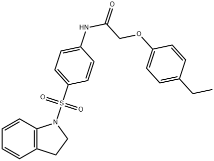 N-[4-(2,3-dihydro-1H-indol-1-ylsulfonyl)phenyl]-2-(4-ethylphenoxy)acetamide Struktur