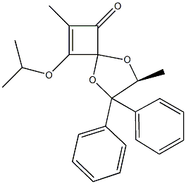 3-isopropoxy-2,7-dimethyl-6,6-diphenyl-5,8-dioxaspiro[3.4]oct-2-en-1-one Struktur