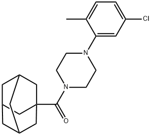 1-(1-adamantylcarbonyl)-4-(5-chloro-2-methylphenyl)piperazine Struktur