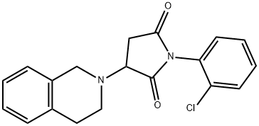 1-(2-chlorophenyl)-3-(3,4-dihydro-2(1H)-isoquinolinyl)-2,5-pyrrolidinedione Struktur