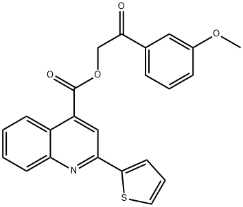 2-(3-methoxyphenyl)-2-oxoethyl 2-(2-thienyl)-4-quinolinecarboxylate Struktur