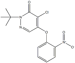 2-tert-butyl-4-chloro-5-{2-nitrophenoxy}pyridazin-3(2H)-one Struktur