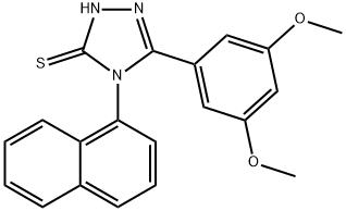 5-(3,5-dimethoxyphenyl)-4-(1-naphthyl)-4H-1,2,4-triazole-3-thiol Struktur