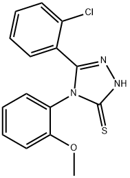 5-(2-chlorophenyl)-4-(2-methoxyphenyl)-4H-1,2,4-triazole-3-thiol Struktur