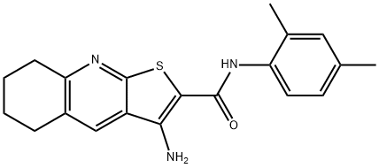 3-amino-N-(2,4-dimethylphenyl)-5,6,7,8-tetrahydrothieno[2,3-b]quinoline-2-carboxamide Struktur