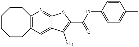 3-amino-N-(4-methylphenyl)-5,6,7,8,9,10-hexahydrocycloocta[b]thieno[3,2-e]pyridine-2-carboxamide Struktur