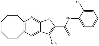 3-amino-N-(2-chlorophenyl)-5,6,7,8,9,10-hexahydrocycloocta[b]thieno[3,2-e]pyridine-2-carboxamide Struktur