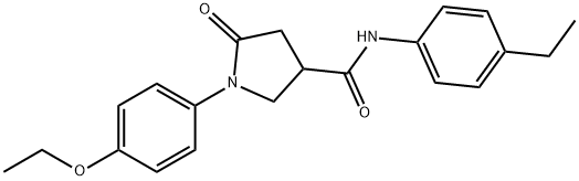 1-(4-ethoxyphenyl)-N-(4-ethylphenyl)-5-oxo-3-pyrrolidinecarboxamide Struktur