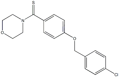 4-chlorobenzyl 4-(4-morpholinylcarbothioyl)phenyl ether Struktur