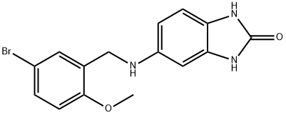 5-[(5-bromo-2-methoxybenzyl)amino]-1,3-dihydro-2H-benzimidazol-2-one Struktur