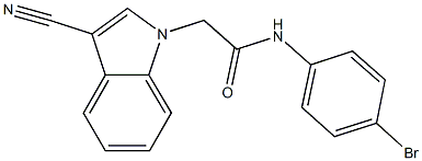 N-(4-bromophenyl)-2-(3-cyano-1H-indol-1-yl)acetamide Struktur