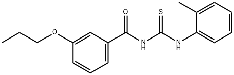 N-(2-methylphenyl)-N'-(3-propoxybenzoyl)thiourea Struktur