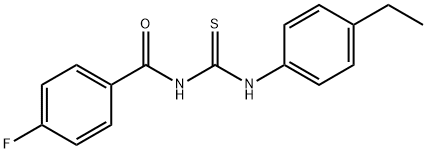 N-(4-ethylphenyl)-N'-(4-fluorobenzoyl)thiourea Struktur