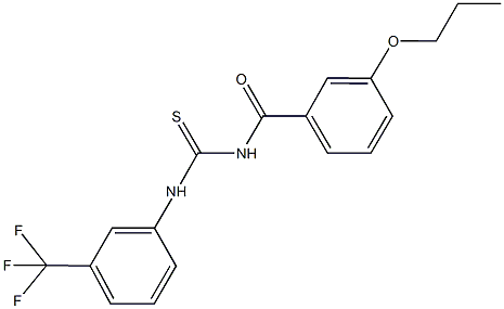 N-(3-propoxybenzoyl)-N'-[3-(trifluoromethyl)phenyl]thiourea Struktur