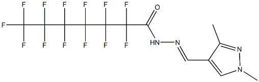 N'-[(1,3-dimethyl-1H-pyrazol-4-yl)methylene]-2,2,3,3,4,4,5,5,6,6,7,7,7-tridecafluoroheptanohydrazide Struktur