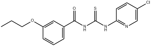 N-(5-chloro-2-pyridinyl)-N'-(3-propoxybenzoyl)thiourea Struktur