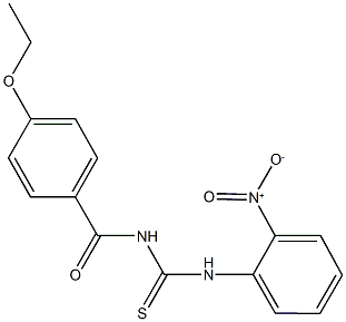 N-{[4-(ethyloxy)phenyl]carbonyl}-N'-{2-nitrophenyl}thiourea Struktur