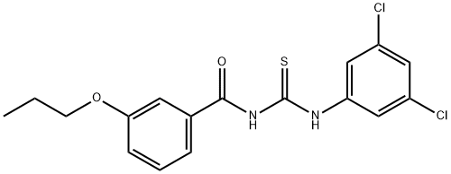 N-(3,5-dichlorophenyl)-N'-(3-propoxybenzoyl)thiourea Struktur