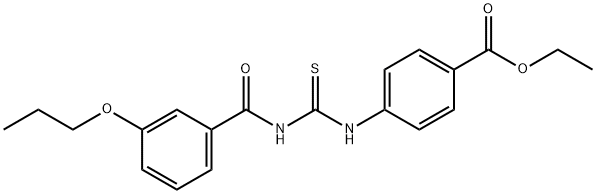 ethyl 4-({[(3-propoxybenzoyl)amino]carbothioyl}amino)benzoate Struktur