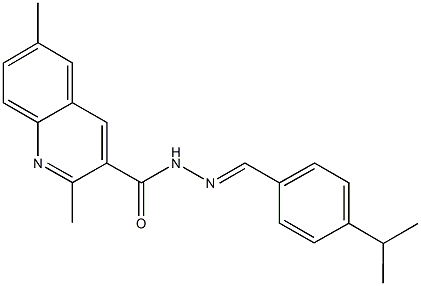 N'-(4-isopropylbenzylidene)-2,6-dimethyl-3-quinolinecarbohydrazide Struktur