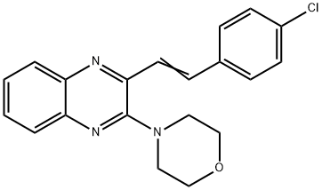 2-[2-(4-chlorophenyl)vinyl]-3-(4-morpholinyl)quinoxaline Struktur