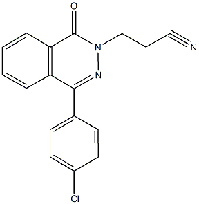 3-(4-(4-chlorophenyl)-1-oxo-2(1H)-phthalazinyl)propanenitrile Struktur